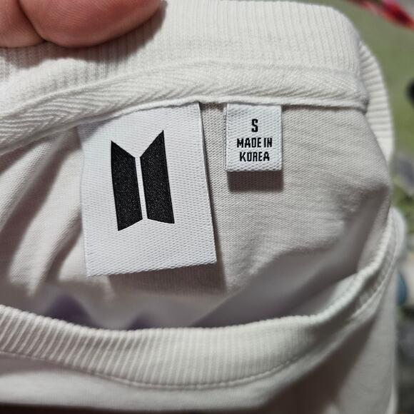 BTS Permission To Dance White T Shirt Tee Cotton Short Sleeve Small - Picture 4 of 5